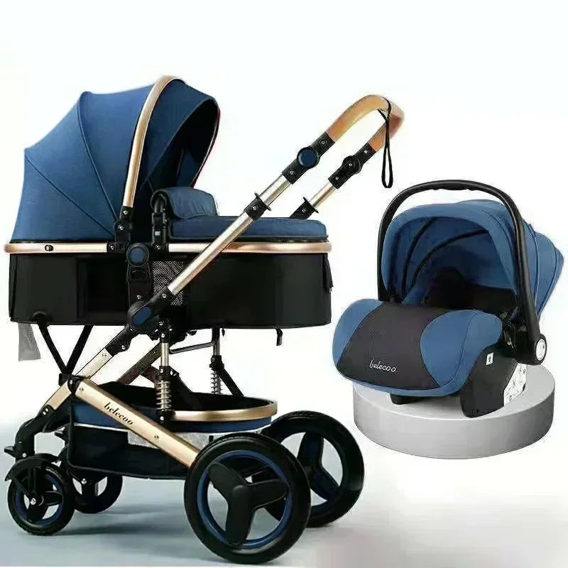 Poussette 3 en 1 pour Bébé 🚼✨ Système de voyage multifonction : Landau, carrosse & buggy en un !